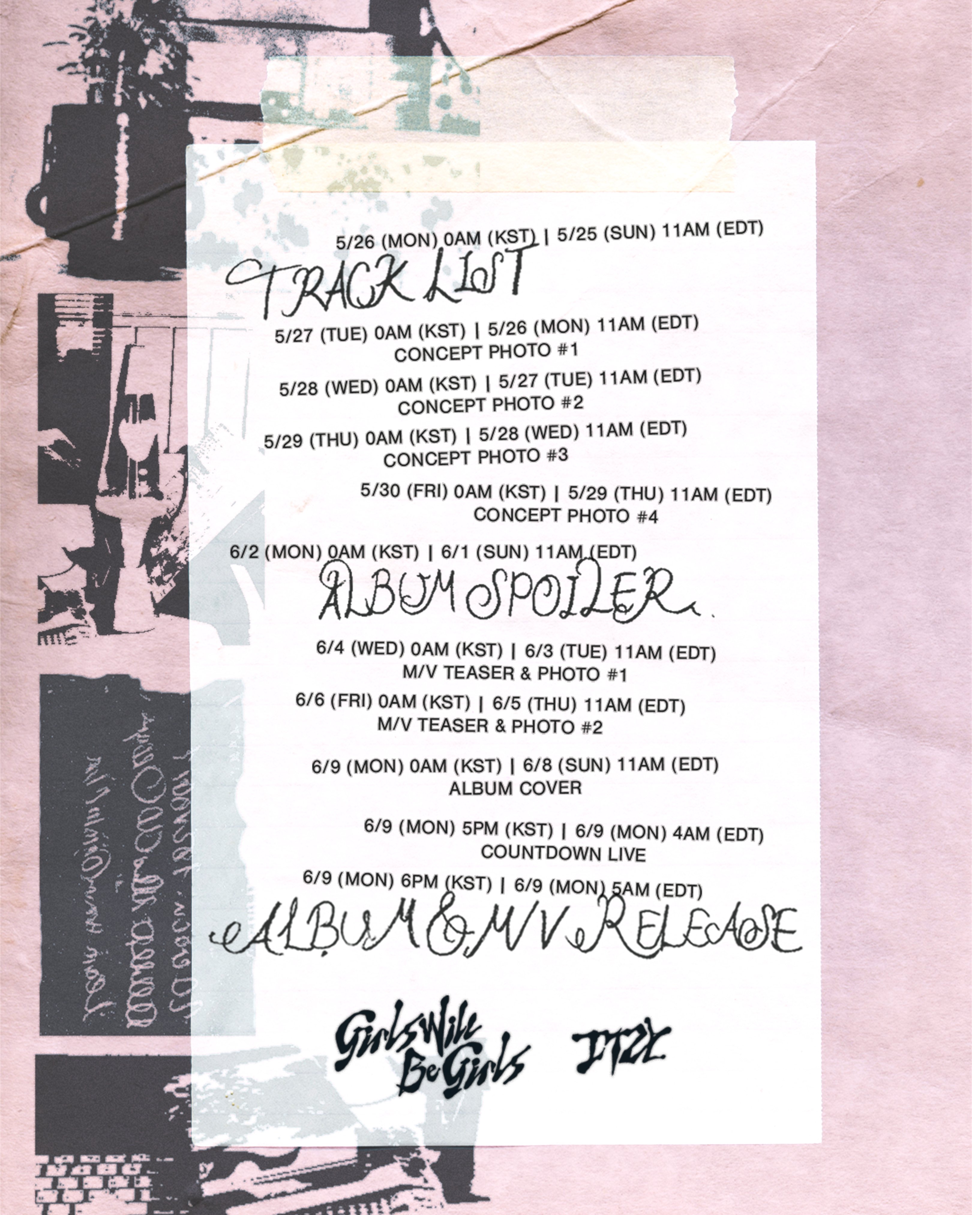 Girls Will Be Girls Schedule